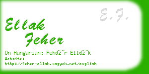 ellak feher business card